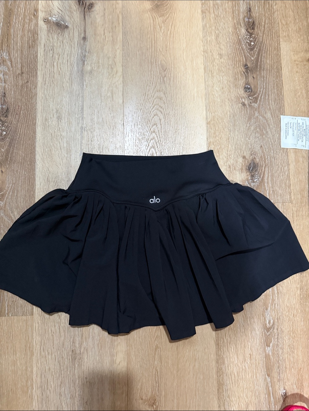 ALO Yoga Black Athletic Circle Skater Skirt